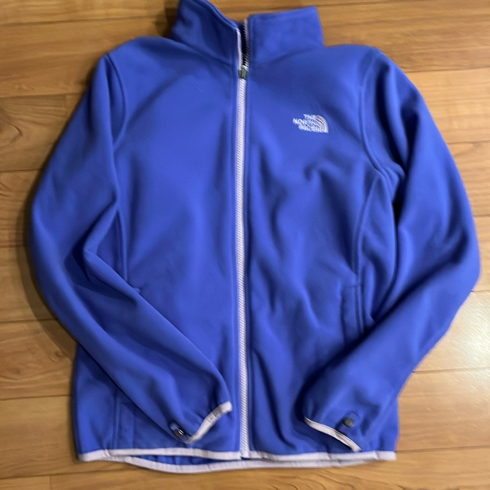 The North Face zip up purple with lavender trim jacket - Picture 1 of 6